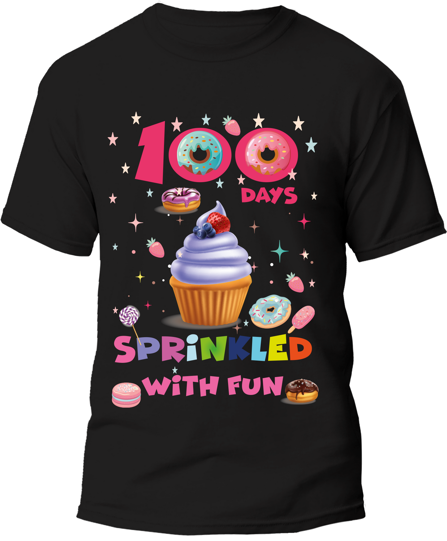 Sparkling Girls T-Shirt 100 Days