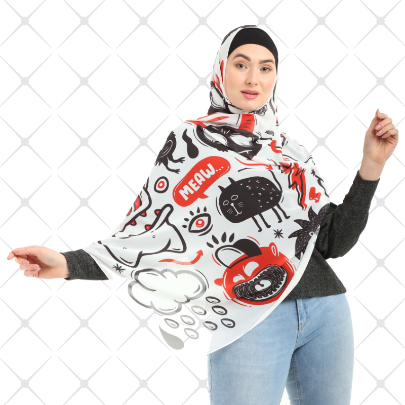 Scary Ghost Scarf Chiffon