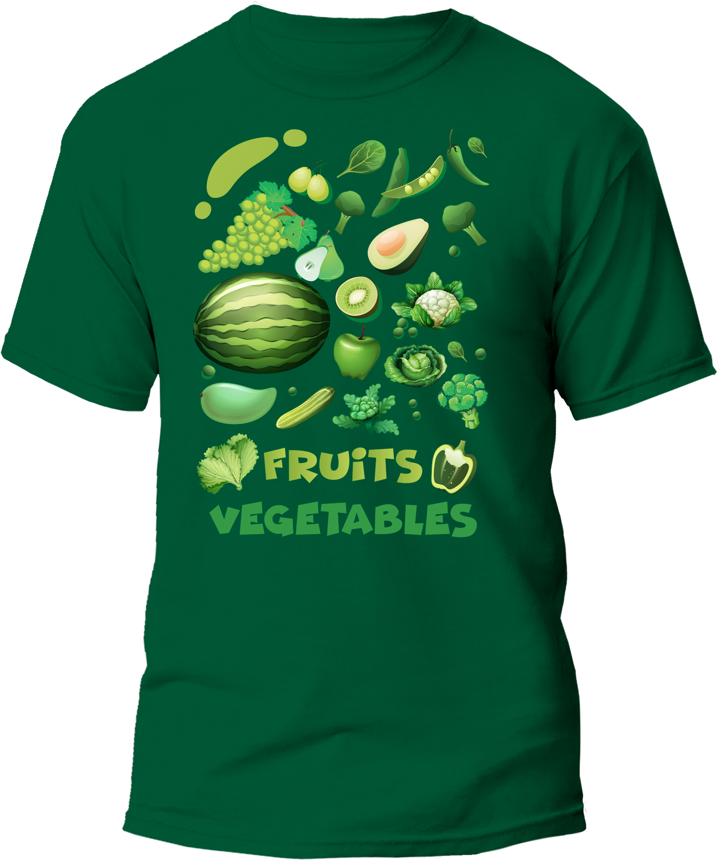 Green Fruits & Vegetables T-shirt
