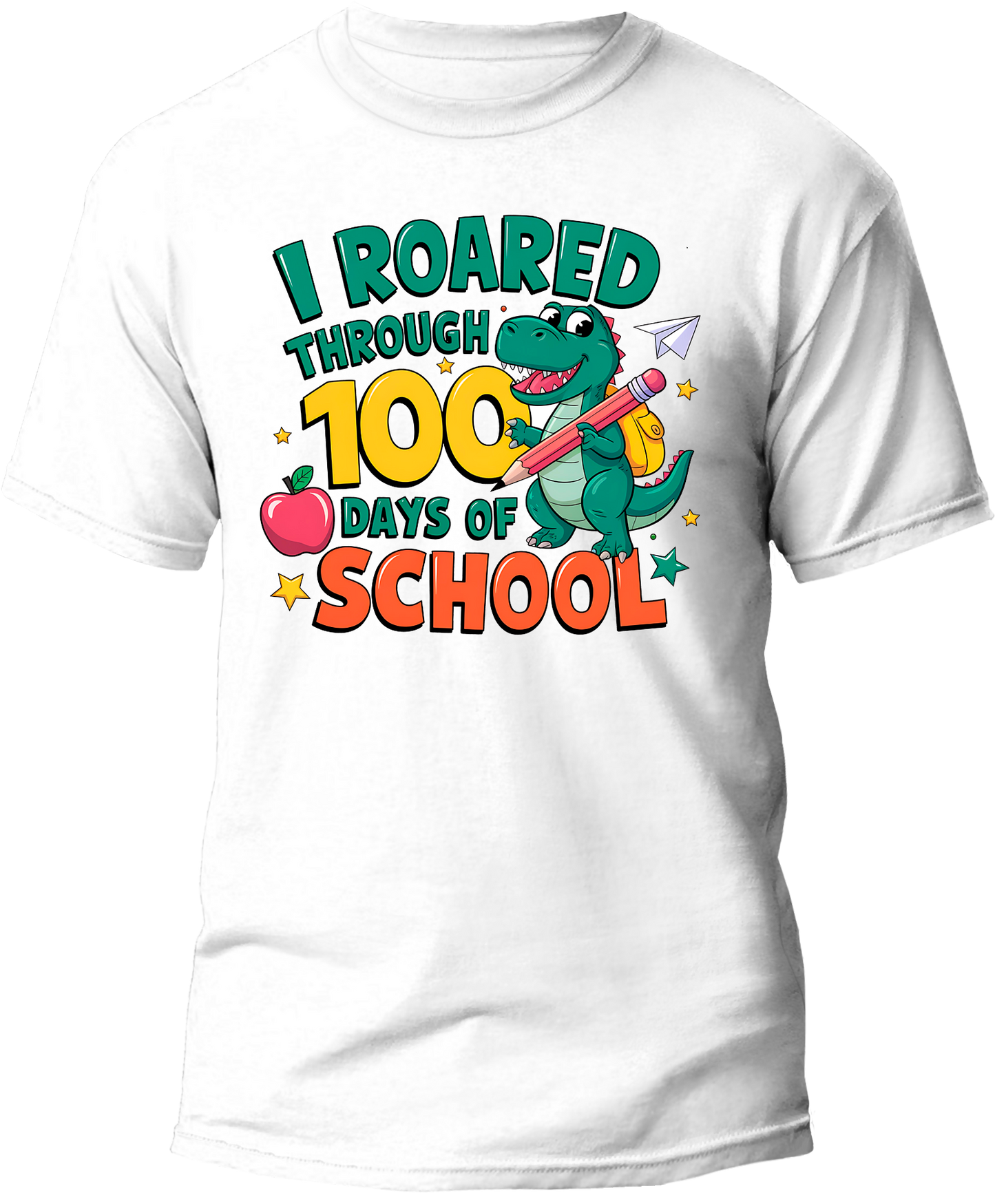 "I Roared Through 100 Days" Lion Kids T-Shirt — 100 Days of School