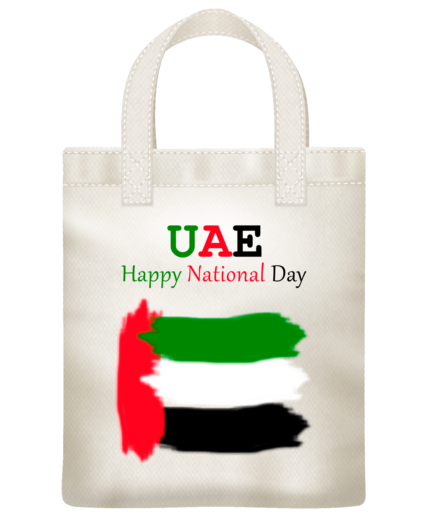 Happy National Day UAE Flag Tote Bag