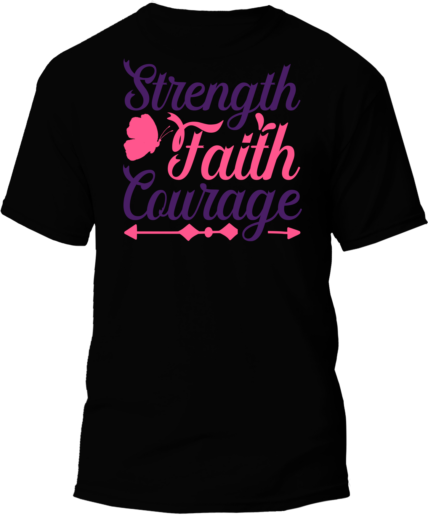 Strength, Faith, Courage Cancer Awareness T-Shirt