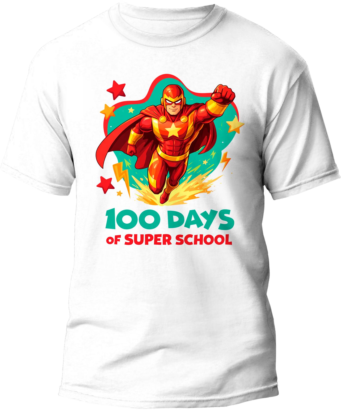 100 Days of School Superhero T-Shirt — Armour-Up Kids Design
