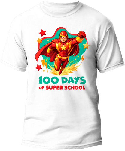100 Days of School Superhero T-Shirt — Armour-Up Kids Design