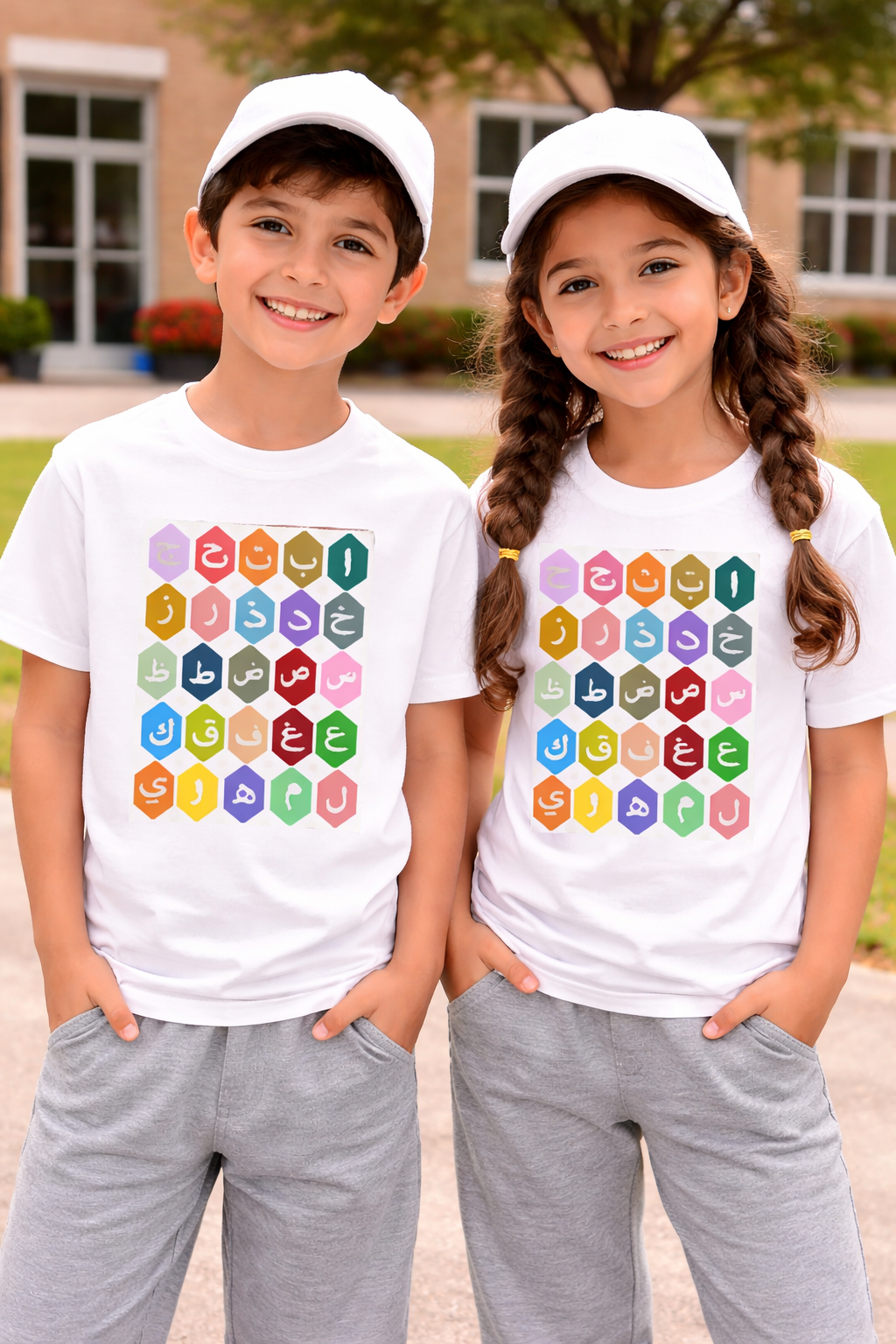 Arabic Alphabet Kids T-Shirt — Colourful Learning Design