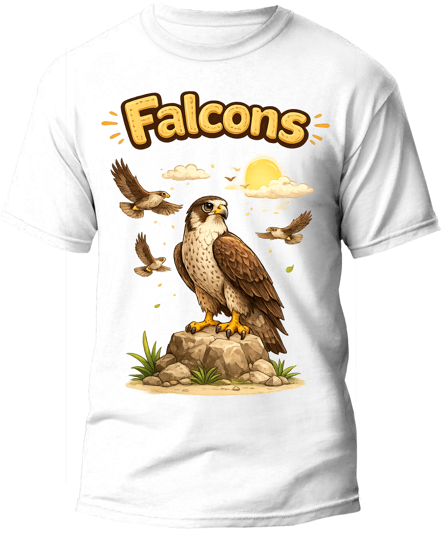 Falcons kids tee — flat design, Cozi Mozi UAE