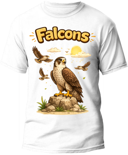 Falcons kids tee — flat design, Cozi Mozi UAE