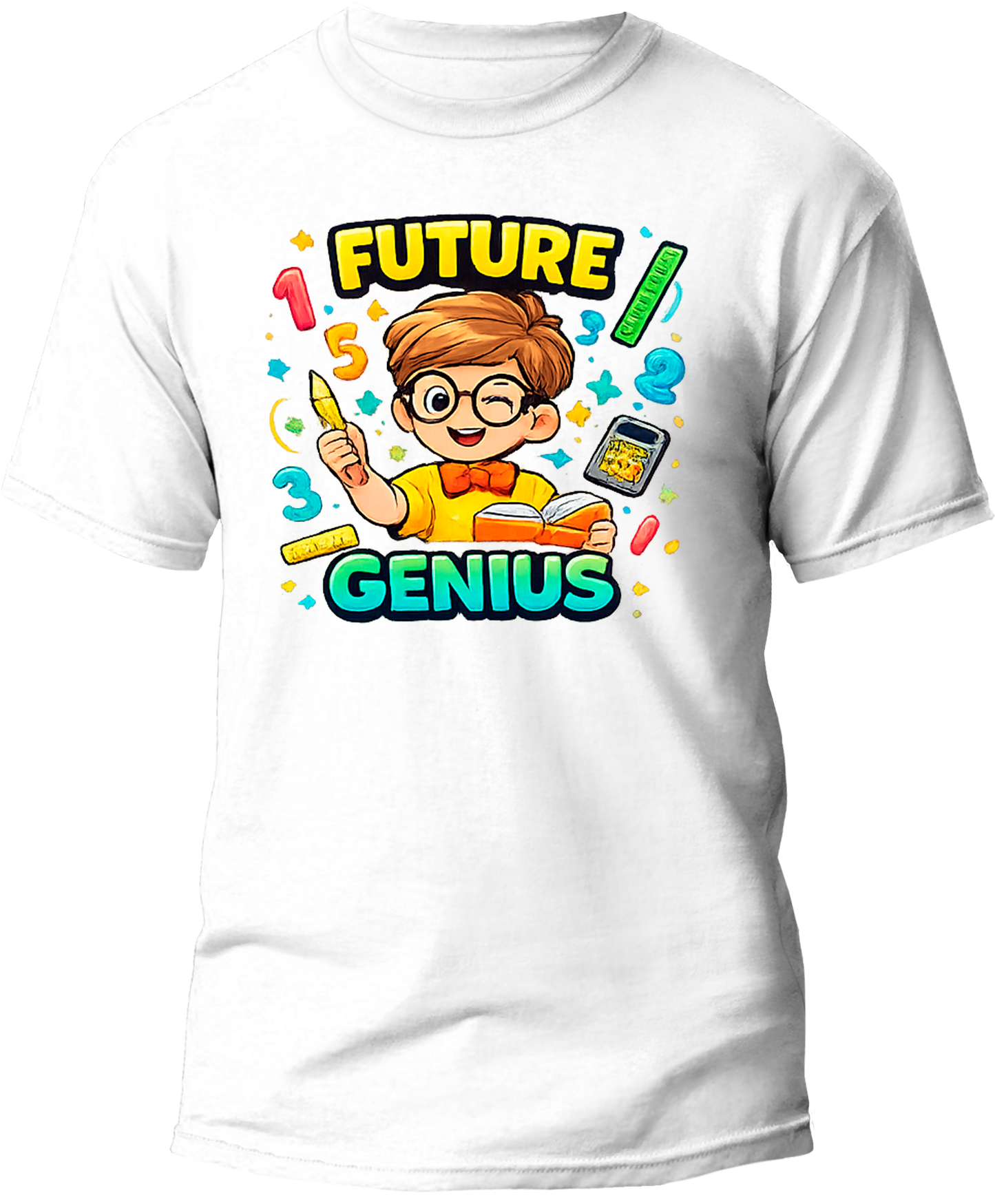 Future Genius Kids T-Shirt — Smart & Confident Math Day Design