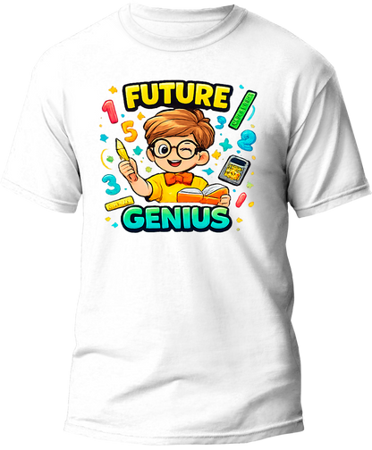 Future Genius Kids T-Shirt — Smart & Confident Math Day Design
