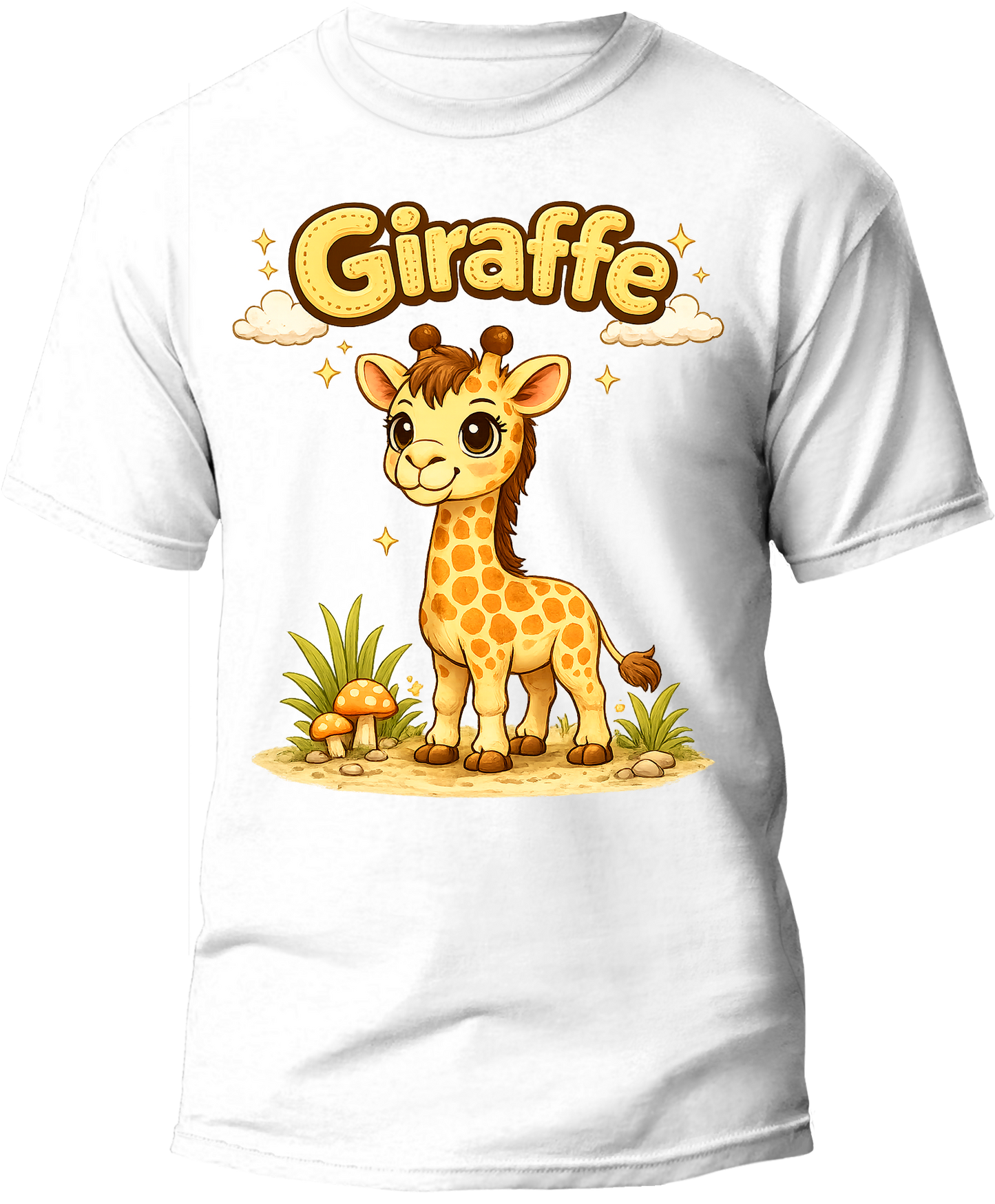 Giraffe kids tee — flat design, Cozi Mozi UAE