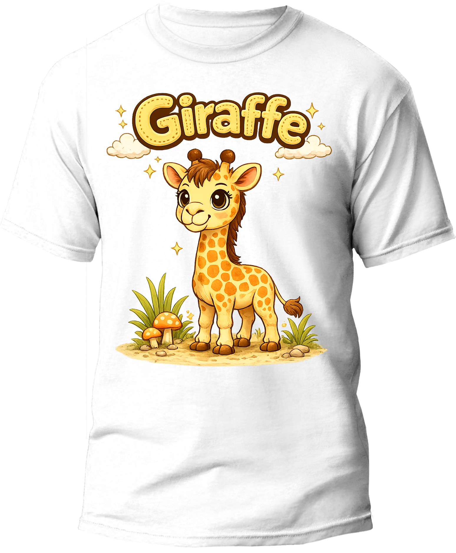 Giraffe kids tee — flat design, Cozi Mozi UAE