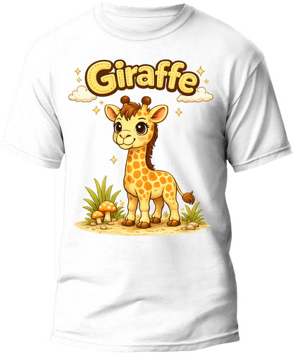 Giraffe kids tee — flat design, Cozi Mozi UAE