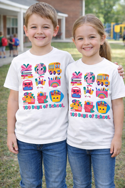 Happy 100 Days of School! — Fun Kids Celebration T-Shirt