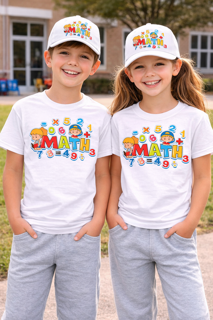 Kids Math Day T-Shirt — Fun & Colourful School Design