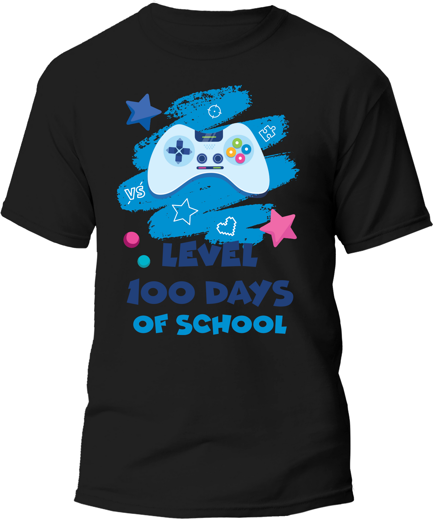Level 100 Days of School — Gamer Kids Celebration T-Shirt