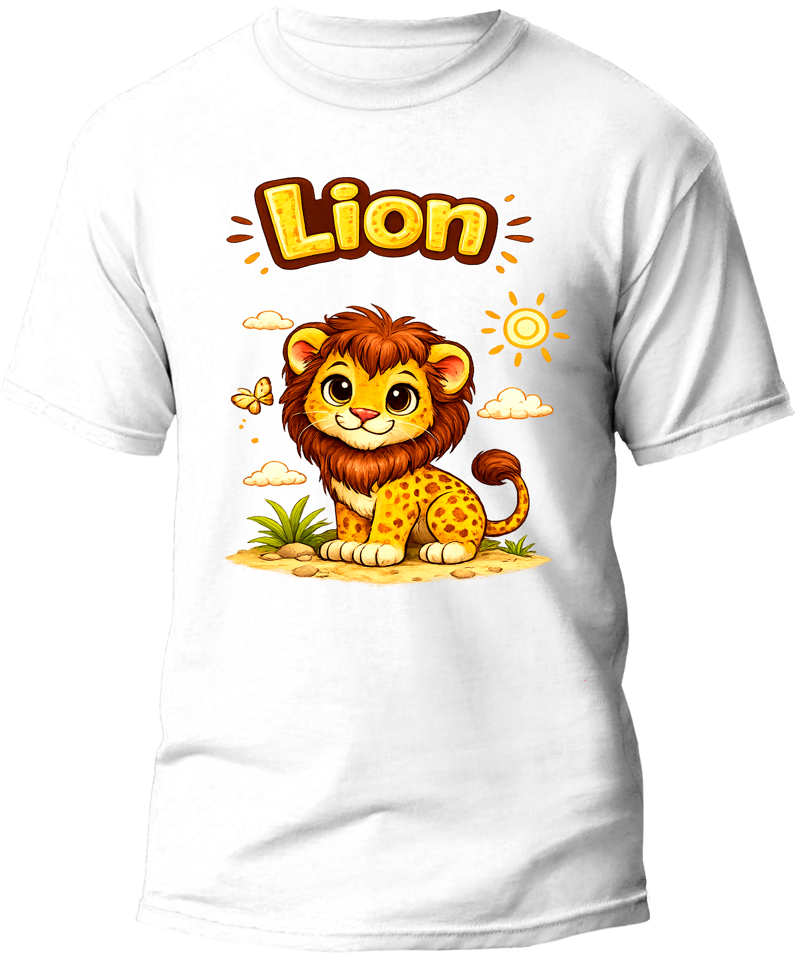 Lion kids tee — flat design, Cozi Mozi UAE