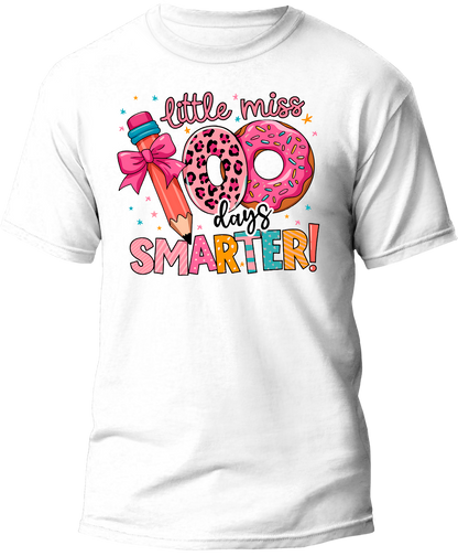 Little Miss 100 Days Smarter — Cute Girls School T-Shirt
