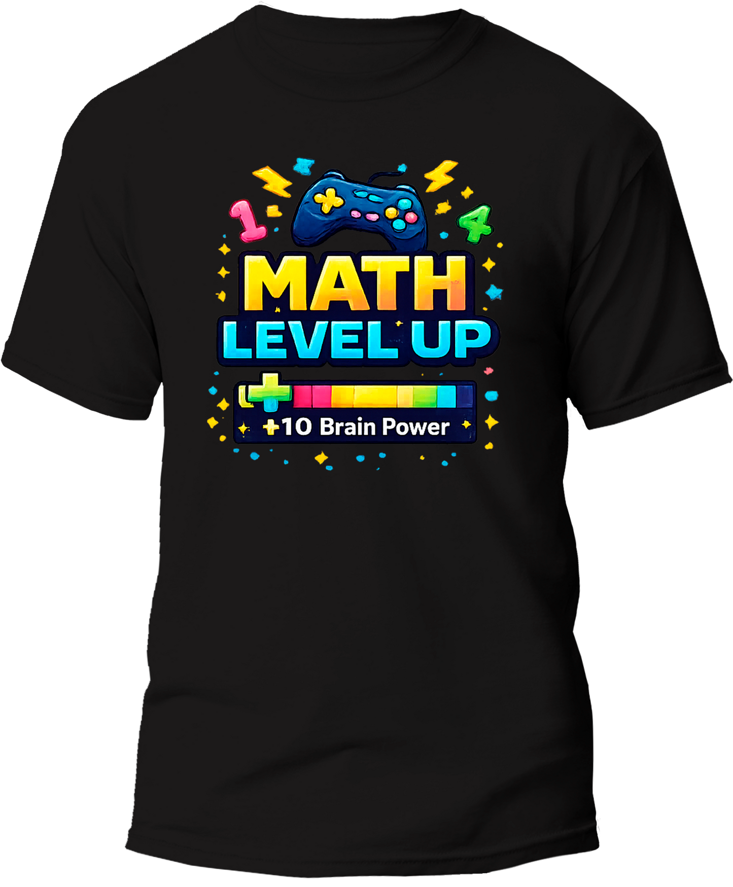 Level Up! Math T-Shirt for Kids — Gamer-Inspired School Design
